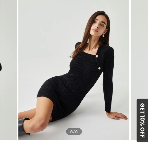 NWT Black Commense sweater dress - Picture 4 of 7